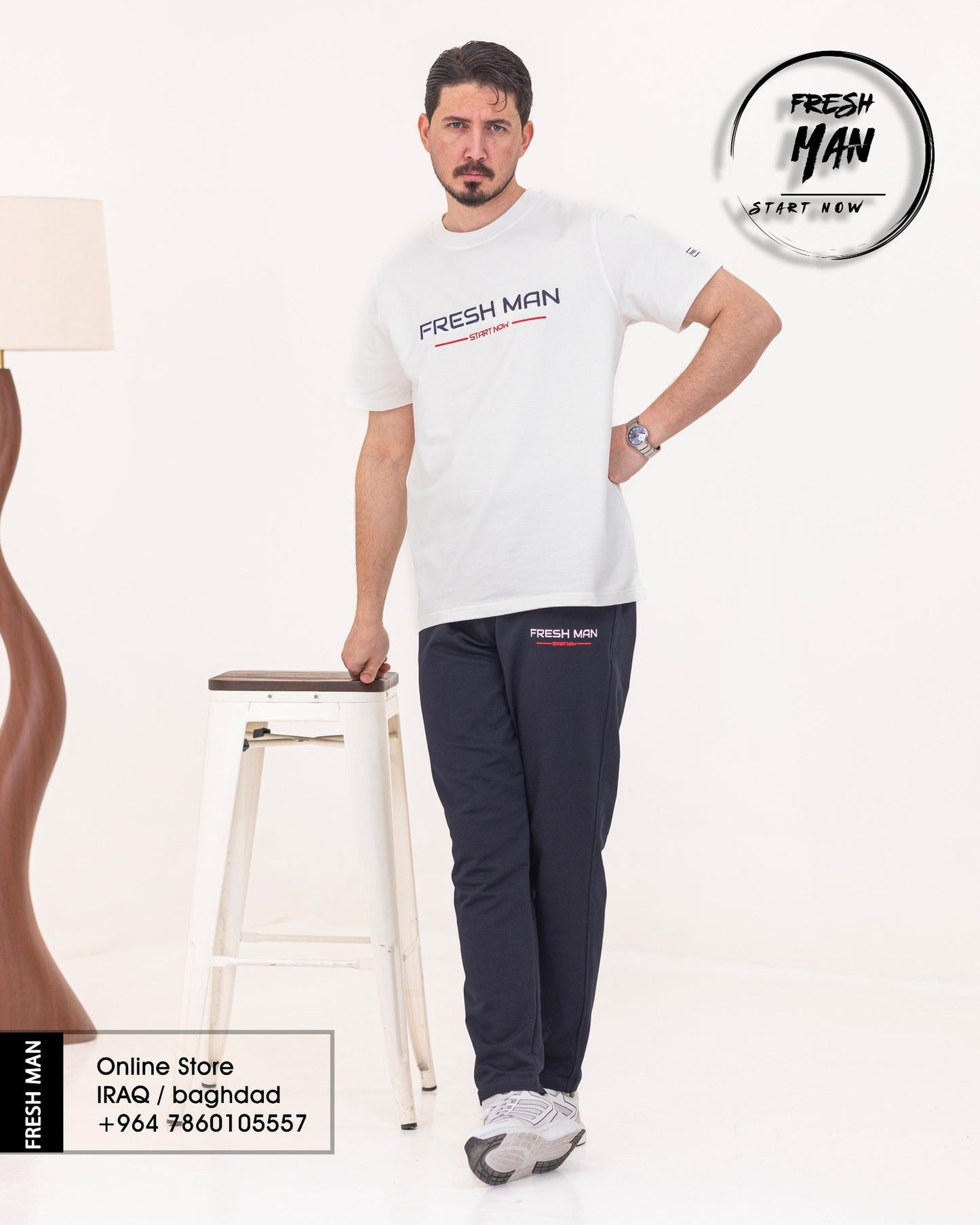 طقم رياضي رجالي FRESH MAN – قطن طبيعي 100%