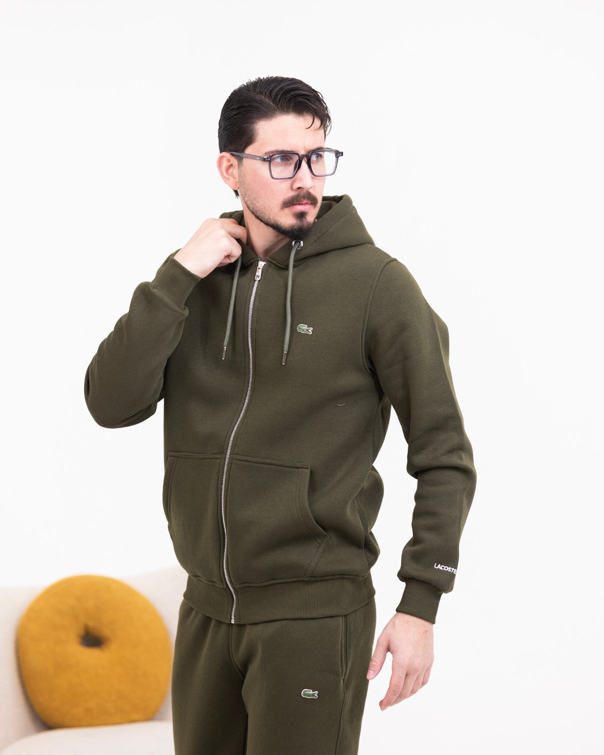 طقم رياضي قطني مبطن سحاب – FRESH MAN