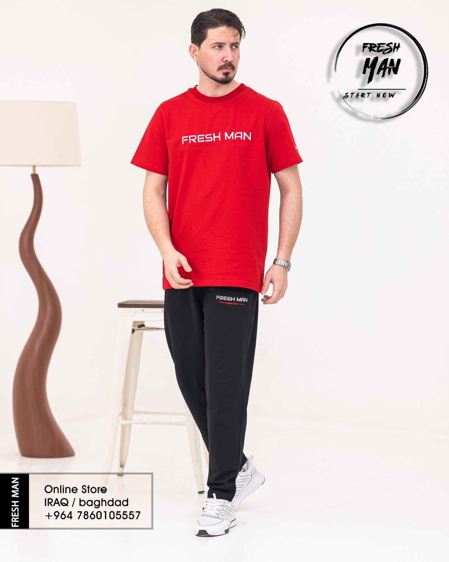 طقم رياضي رجالي FRESH MAN – قطن طبيعي 100%