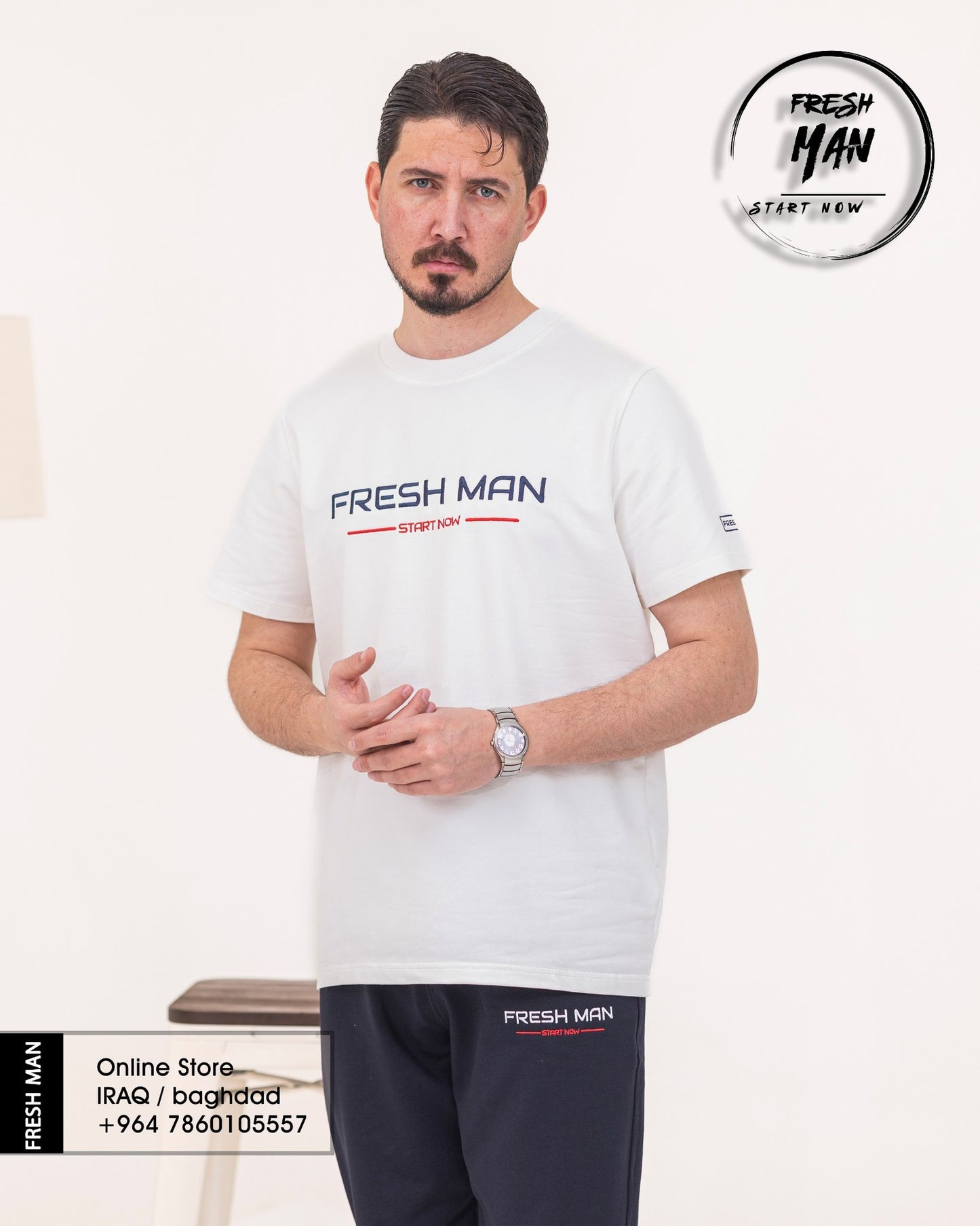 طقم رياضي رجالي FRESH MAN – قطن طبيعي 100%