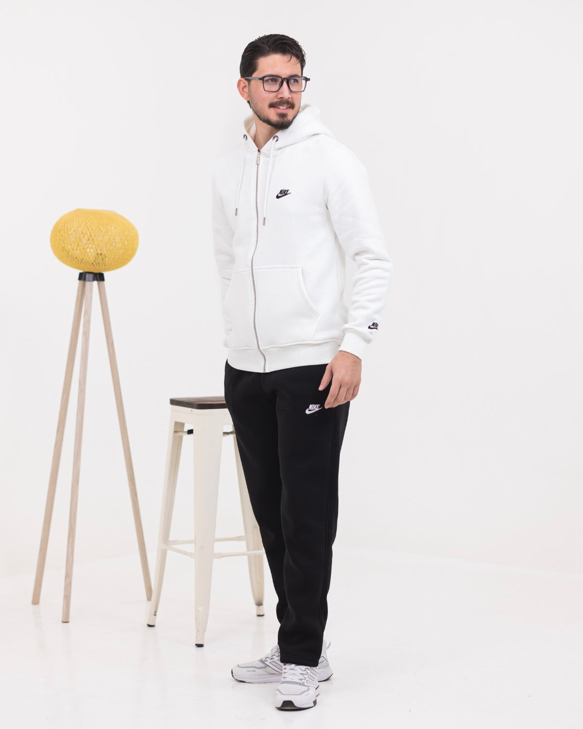 طقم رياضي رجالي تركي من القطن الطبيعي المبطن –  Regular Fit